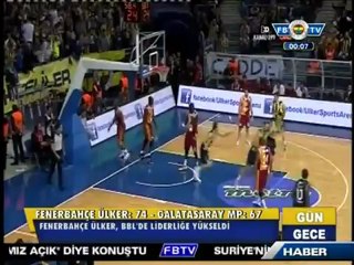 19 Aralık 2012 Fenerbahçe Ülker 74-67 GSMP Maçı Özeti
