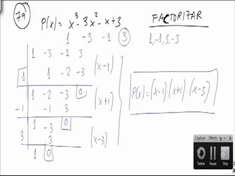Problemas resueltos de polinomios factorizar por ruffini problema 26