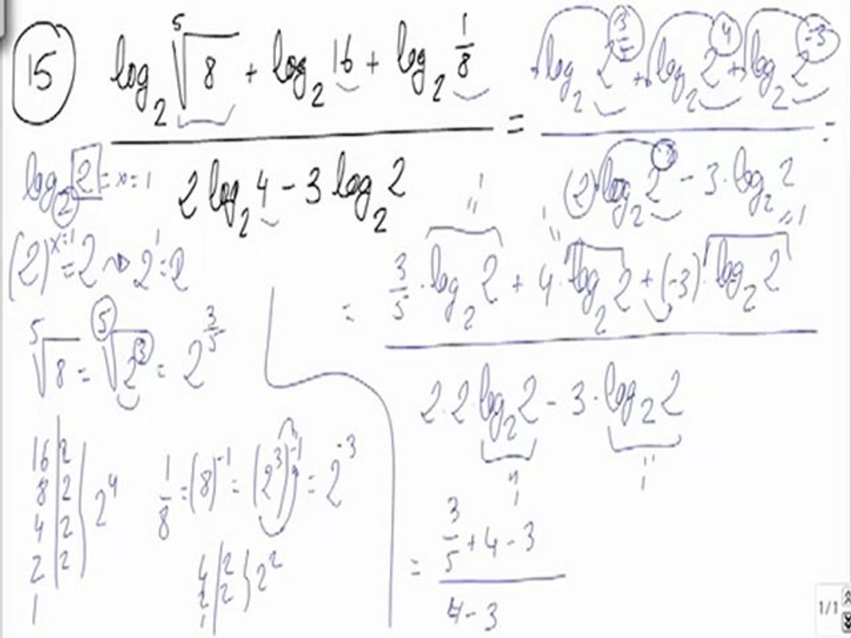 Ejercicios y problemas resueltos de logaritmos problema 15