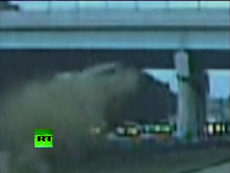 675 Crash Caught on Dash Cam: Pontiac smacks overpass, falls to pieces in Ohio