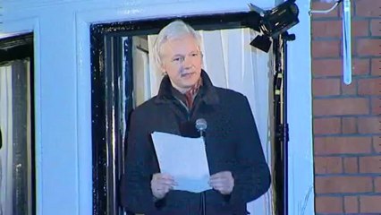 Julian Assange Ecuador embassy balcony speech