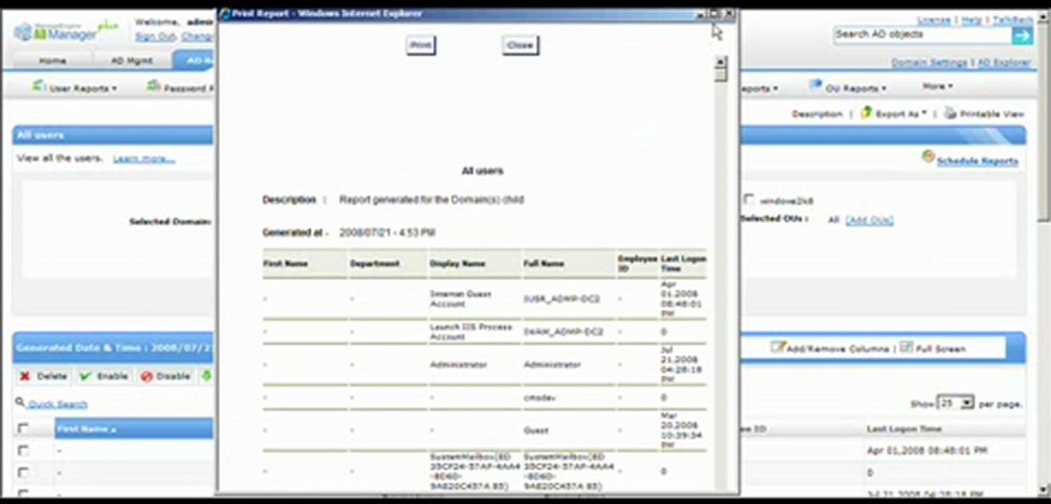 ADManager Plus Reports