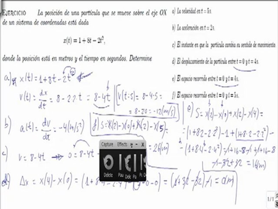Problema resuelto de cinematica