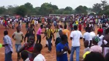 Goal!!!  Storming the Field at Zwedru Multi-Lateral High School