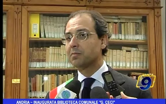 Andria | Inaugurata Biblioteca Comunale G. Ceci