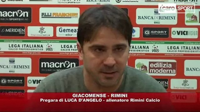 Icaro Sport. Giacomense-Rimini, il pregara di D'Angelo