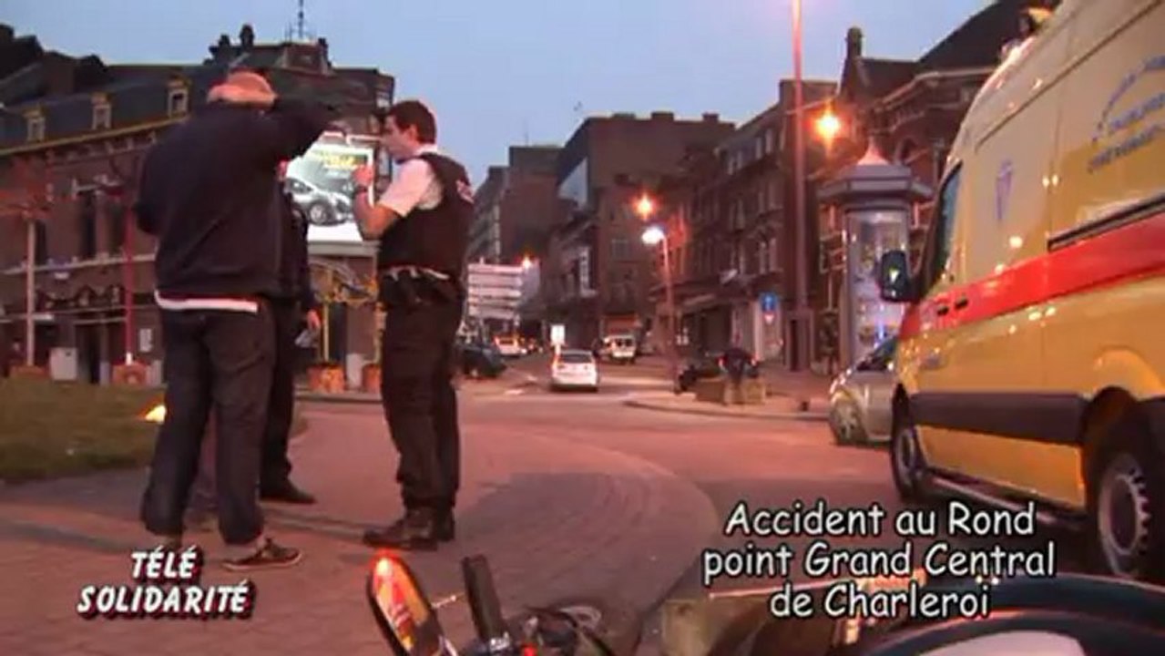 "Accident au rond point grand Central de Charleroi" par Ledoux paradis "Télé Solidarité