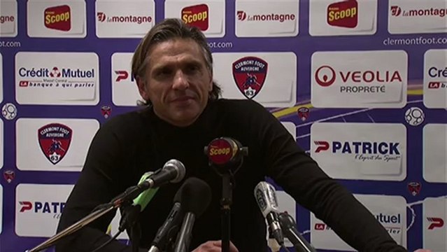 Conférence de presse Clermont Foot - AJ Auxerre : Régis BROUARD (CFA) - Bernard CASONI (AJA) - saison 2012/2013