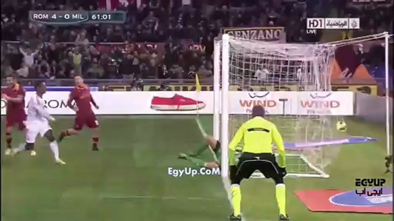 اهداف مباراة روما و ميلان 22/12/2012 فى الدورى الايطالى