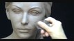 Sculpting a female head in clay. Sculpting tutorial and demo