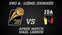 Réactions de Mael Lebrun - J12 - Réception de la JDA Dijon