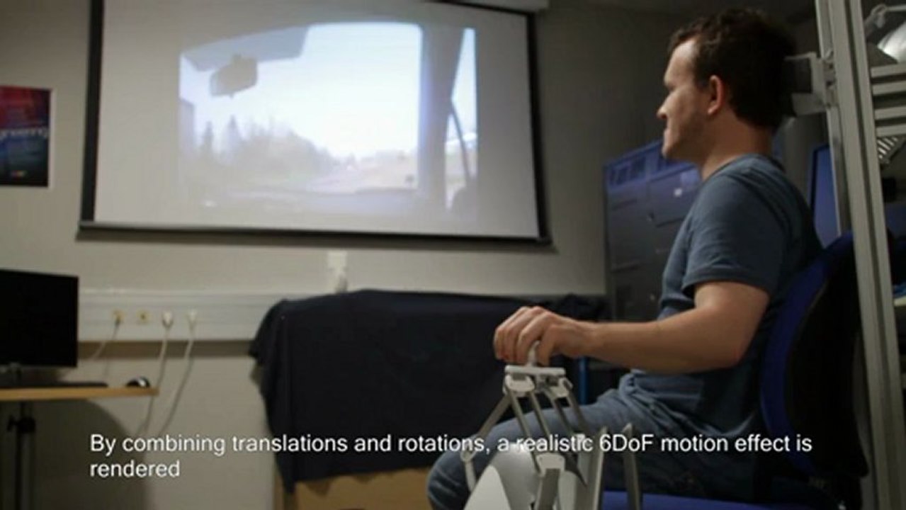 HapSeat: Producing Motion Sensation with Multiple Force-feedback Devices Embedded in a Seat