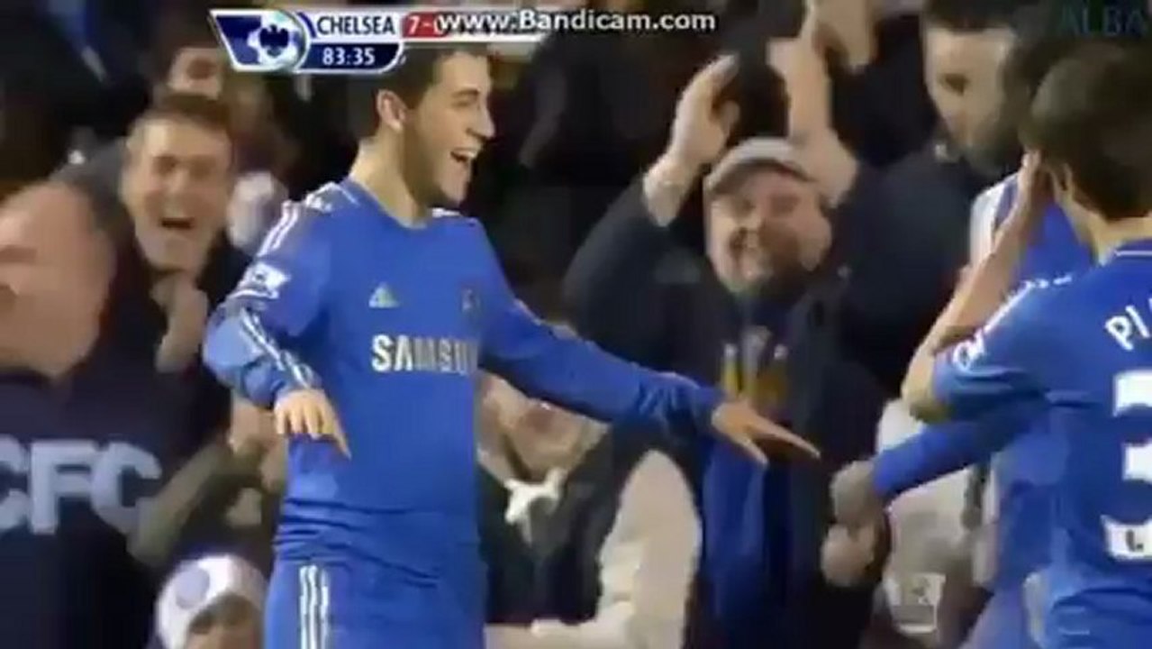 هدف تشيلسى السابع أمام أستون فيلا إيدين هازارد 23_12_2012