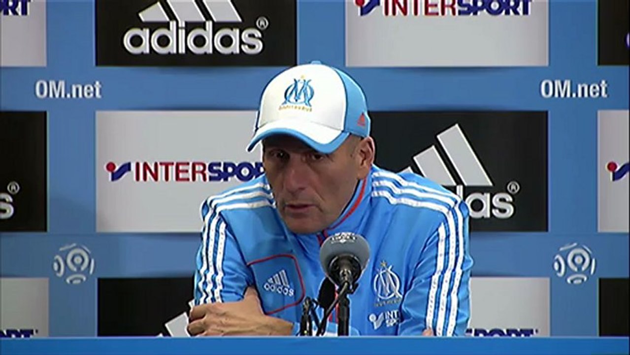 Conférence de presse Olympique de Marseille - AS Saint-Etienne : Elie BAUP (OM) - Christophe  GALTIER (ASSE) - saison 2012/2013