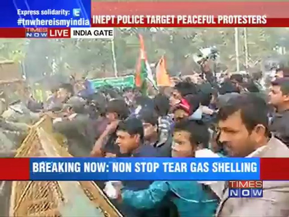 Police use force to disperse protesters