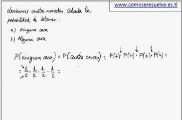 Calculo de probabilidades con monedas ejemplo 1