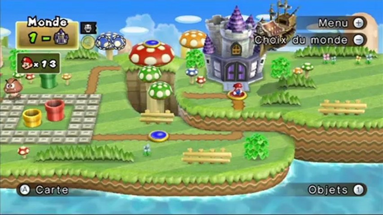 New Super Mario Bros. Wii - Monde 1 : Niveau 1-Château