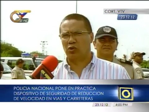 Policía Nacional pone en practica el dispositivo de reducción de velocidad en vías y carreteras