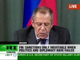 Clinton, Lavrov: Sanctions on Iran not inevitable