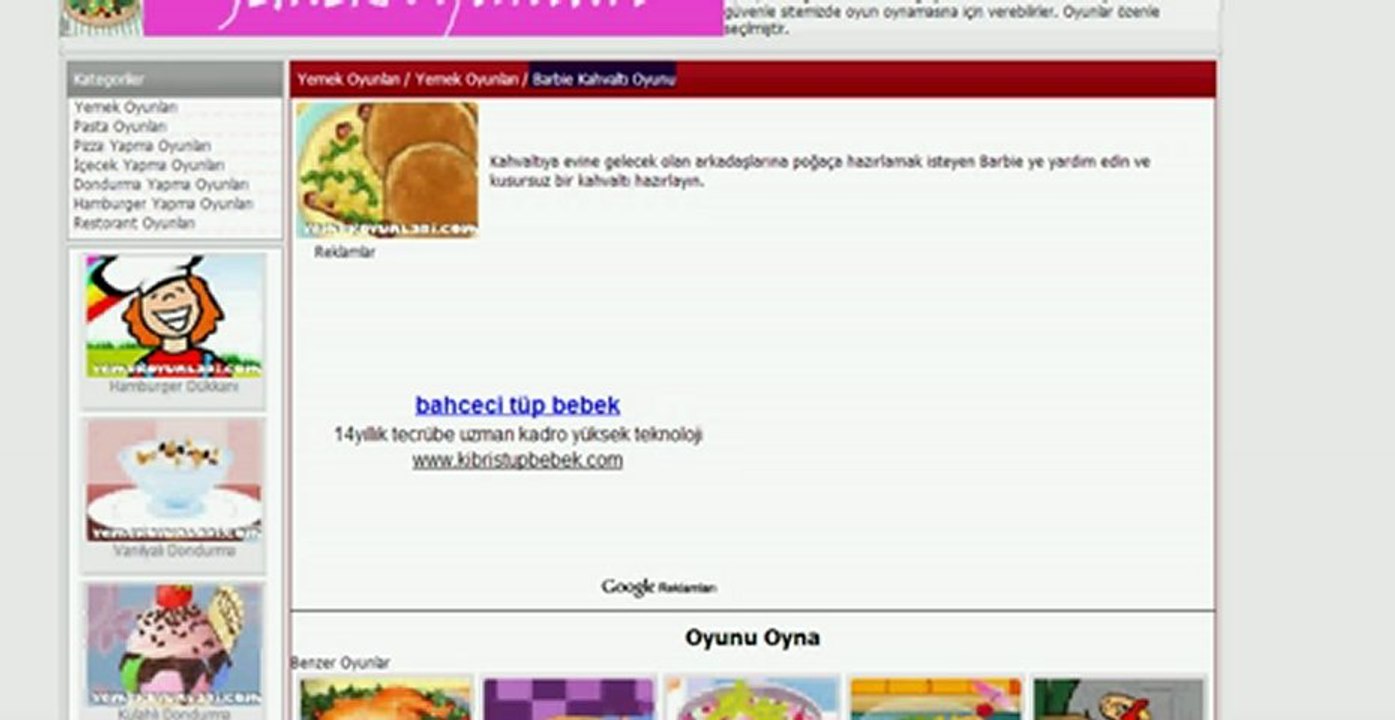 Barbie Kahvaltı Oyunu