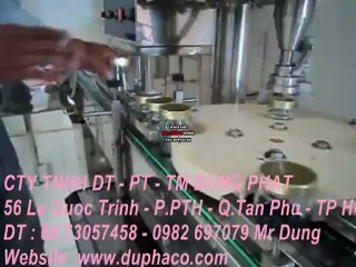 Máy chiết , ghép lon thủy tinh nước yến