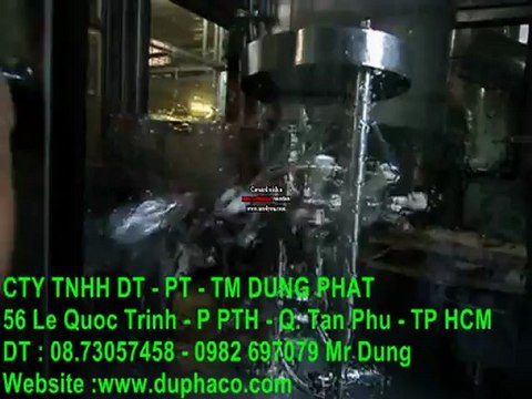 Máy chiết rót đóng nắp chai pet nước tinh khiết