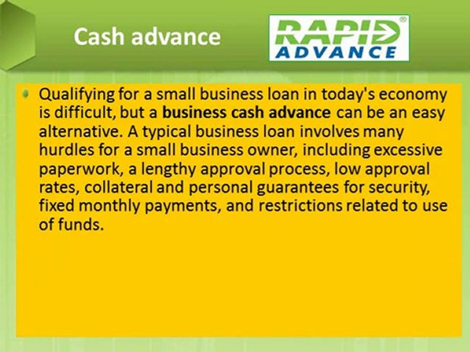 Cash advance