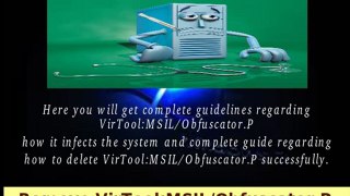 VirTool:MSIL/Obfuscator.P  : Uninstall VirTool:MSIL/Obfuscator.P