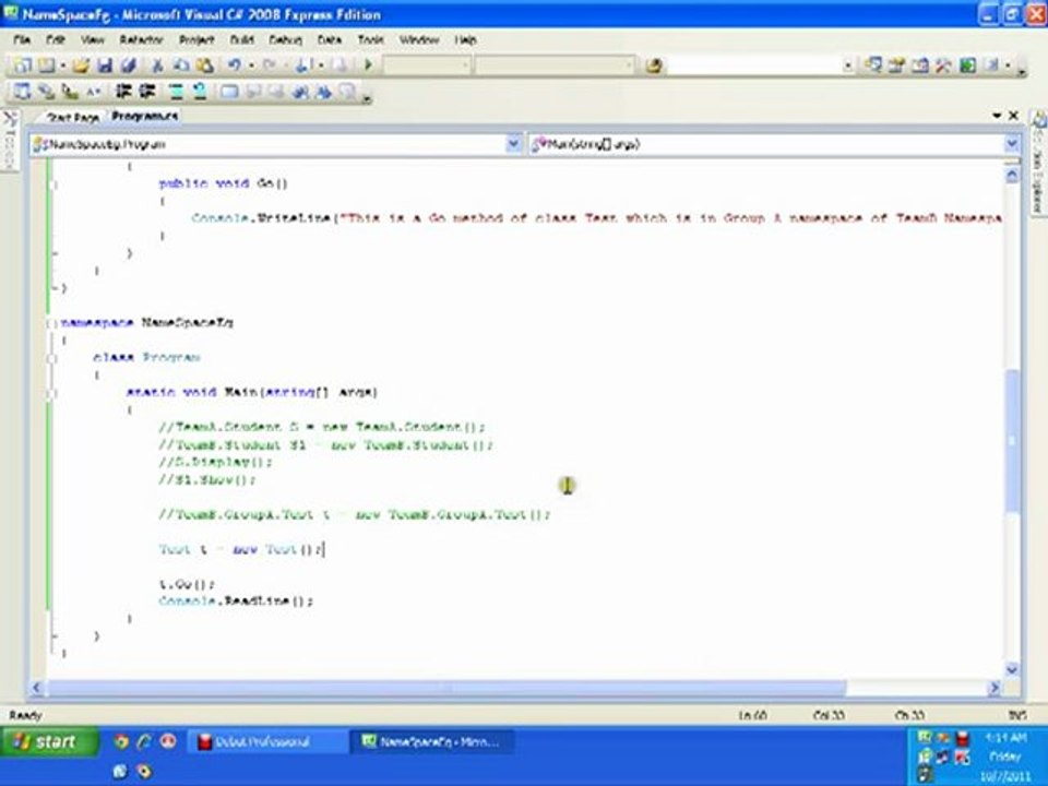 NameSpaceEg 19 of 30