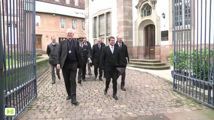 Manuel Valls étudie le dispositif de sécurité à Strasbourg