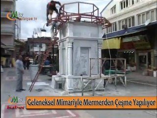 Geleneksel Mimariyle Mermerden Çeşme Yapılıyor