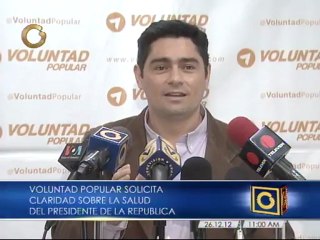 Voluntad Popular asegura que el presidente de la AN debe asumir la Presidencia el 10 de enero