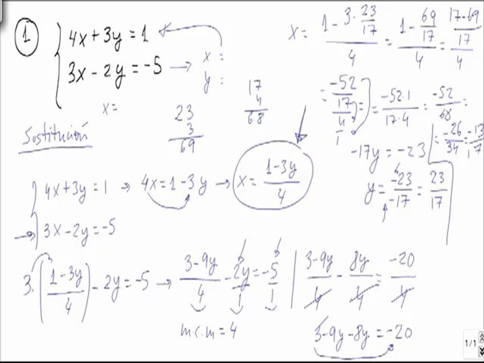 Ejercicios resueltos de sistemas de ecuaciones lineales problema 1