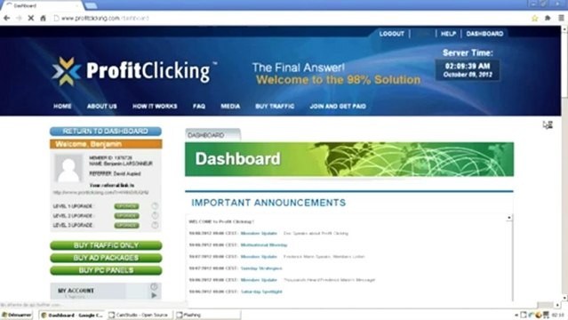 Gagner de l'argent sur internet avec ProfitClicking