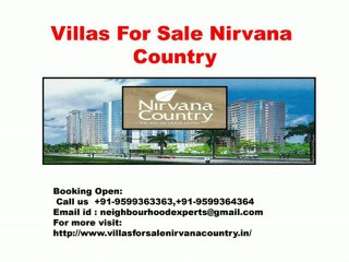 Villas For Sale Nirvana Country Call @ 9599363363