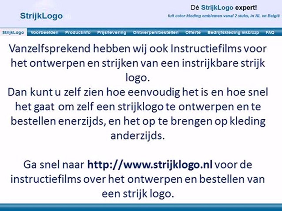 Logo strijken