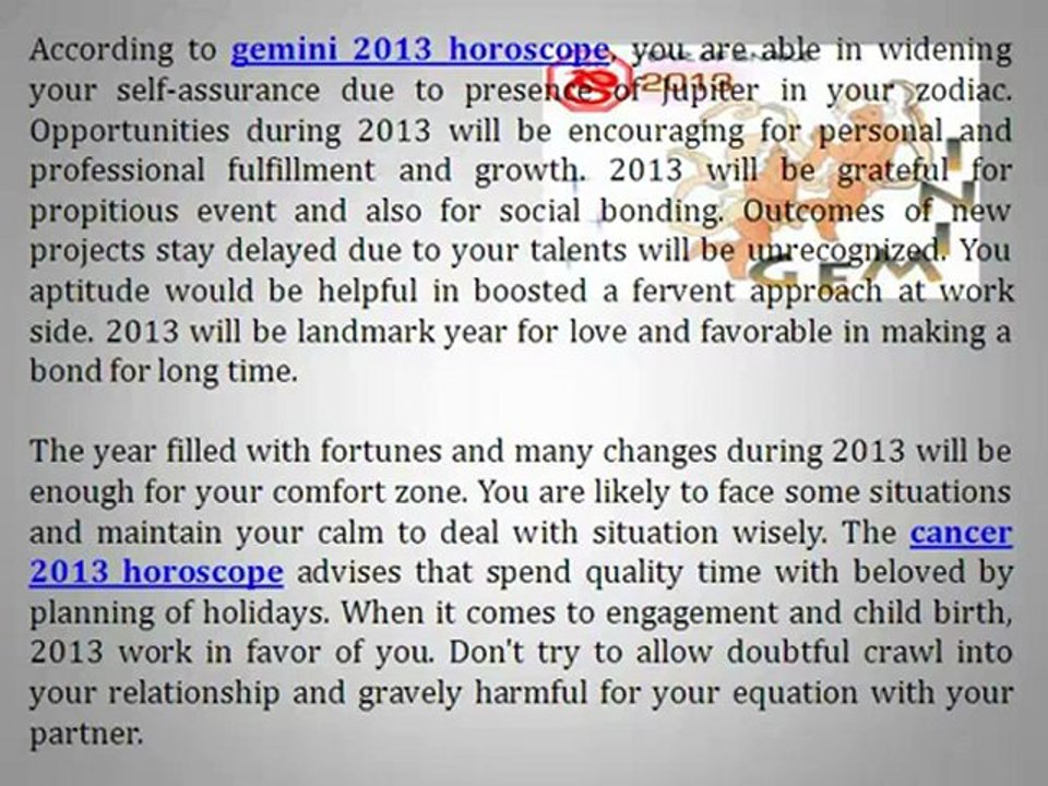 2013 Horoscope to See Forward and Make Right Decision