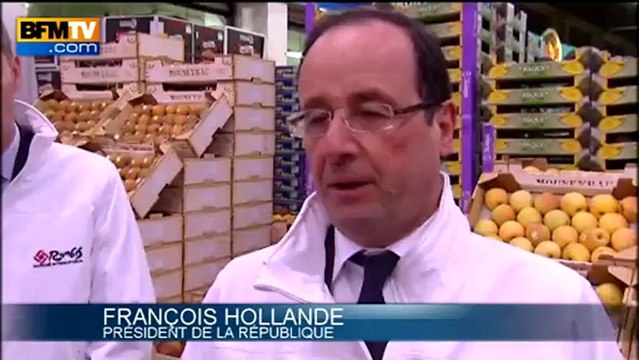 Les styles Hollande et Sarkozy à Rungis