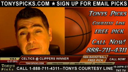 LA Clippers versus Boston Celtics Pick Prediction NBA Pro Basketball Odds Preview 12-27-2012