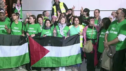 Des militants pro-palestiniens entrent à Gaza