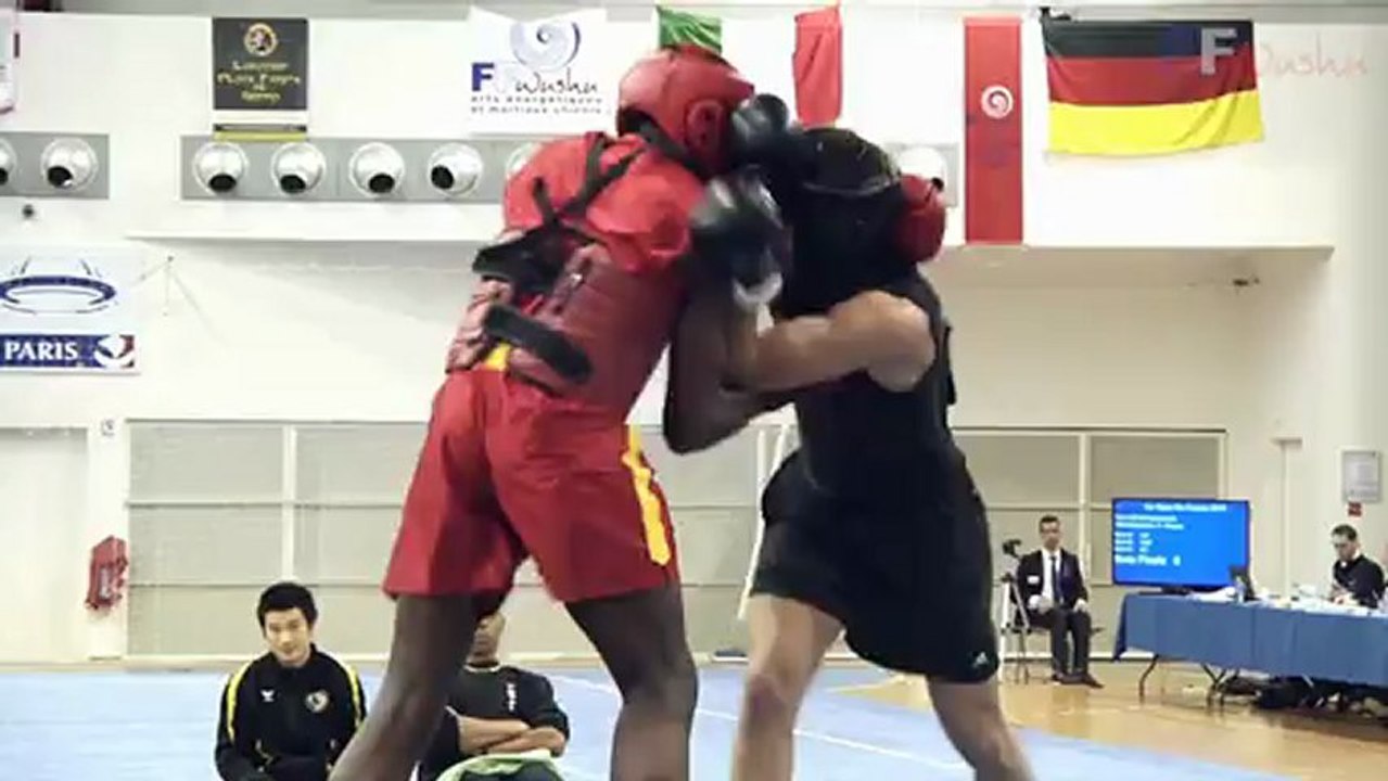 Open de France de Wushu Sportif 2012 / Finale Sanda Juniors -80kg / Keyne Weixeler vs Emeric Mahonza