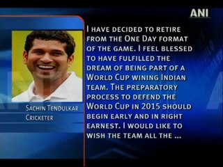 Sachin Tendulkar retires from ODI cricket
