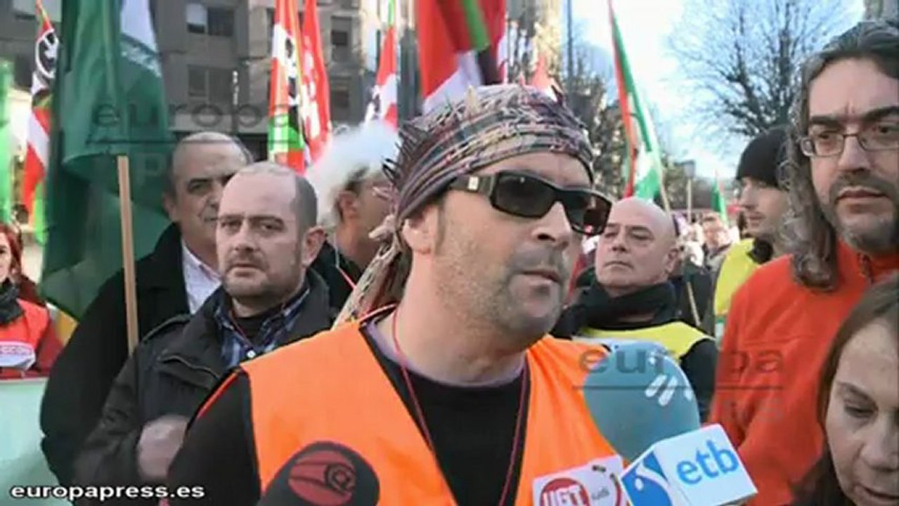 Trabajadores de gasolineras se manifiestan en Bilbao