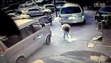 Drain explodes in woman's face in China