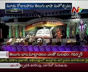 AP Governor Narasimhan Speech at World Telugu Conference 2012
