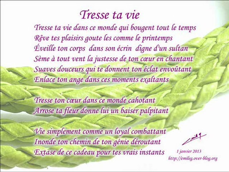 20121301 Tresse ta vie