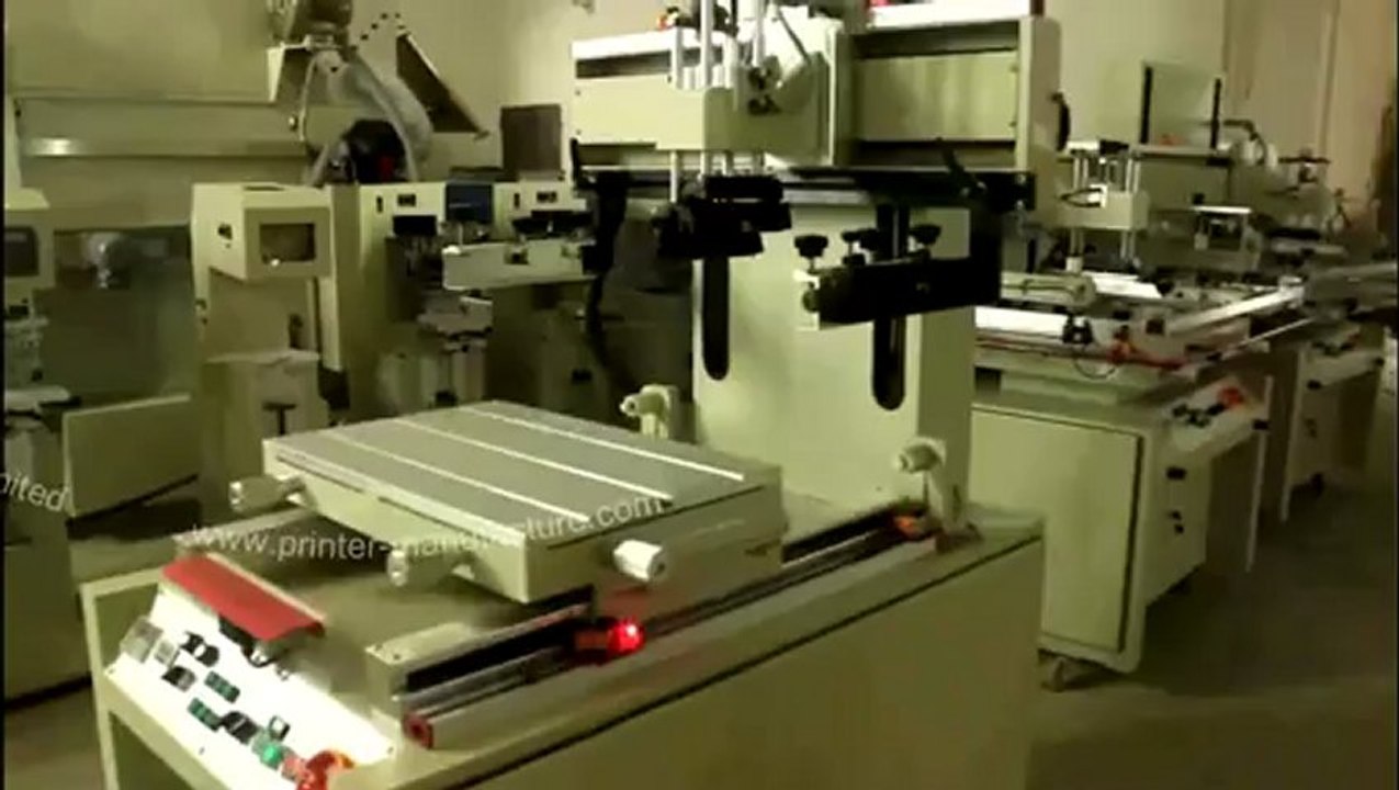 Flat Screen Printing Machine with Sliding Working Table
