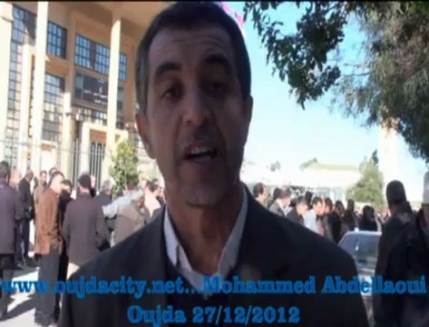 الاستاذ محمد عبداللاوي ممثل جمعية مديري التعليم الابتدائي في تصريح لوجدة سيتي حول الوقفة الاحتجاجية للمديرين بوجدة