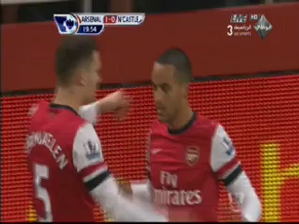 Arsenal 1-0 Newcastle = 20' Theo Walcott