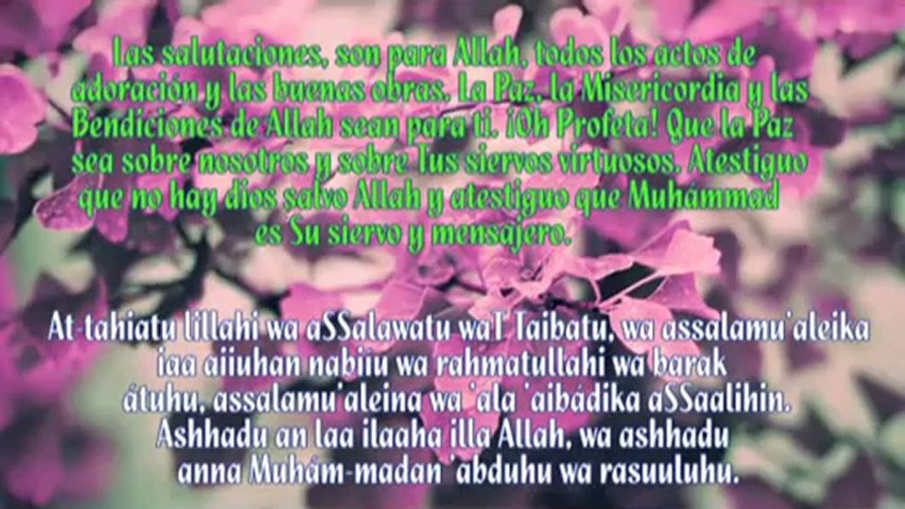 Los dos testimonios de fe y las alabanzas posteriores